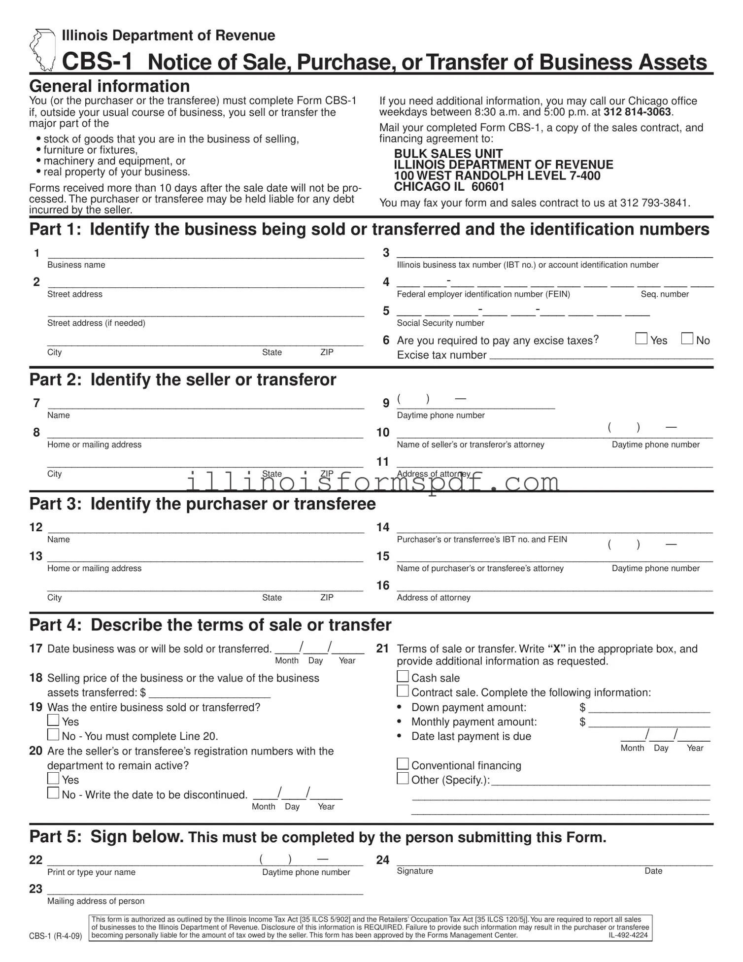 Get Cbs 1 Illinois Form
