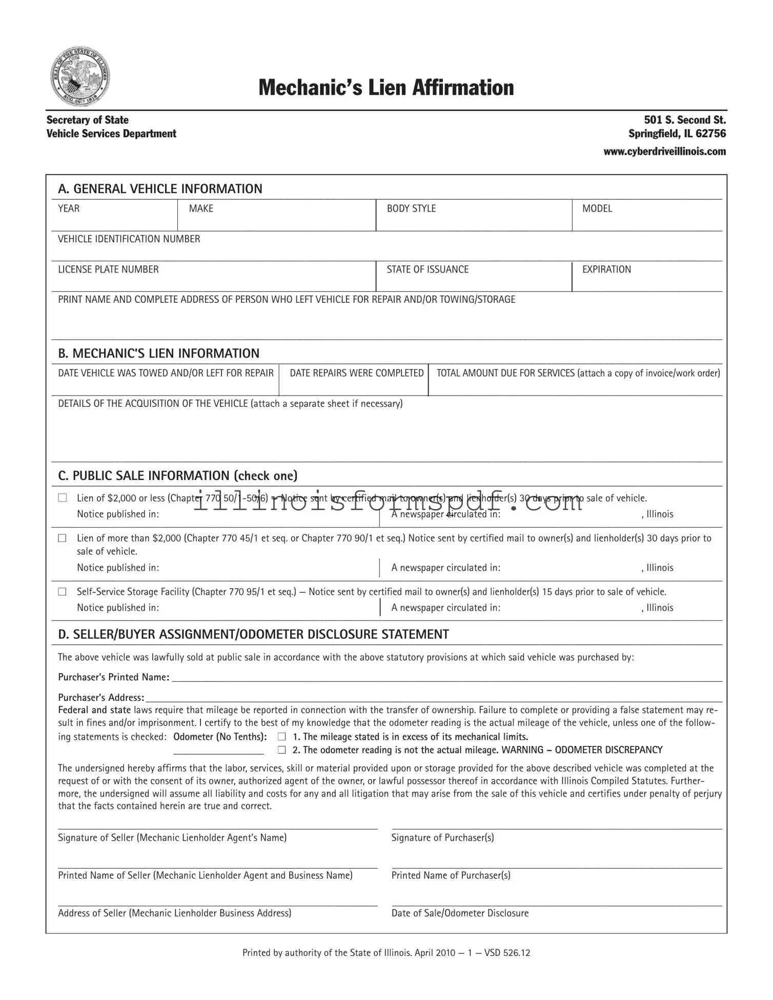 Get Cyberdrive Illinois Mechanics Lien Form