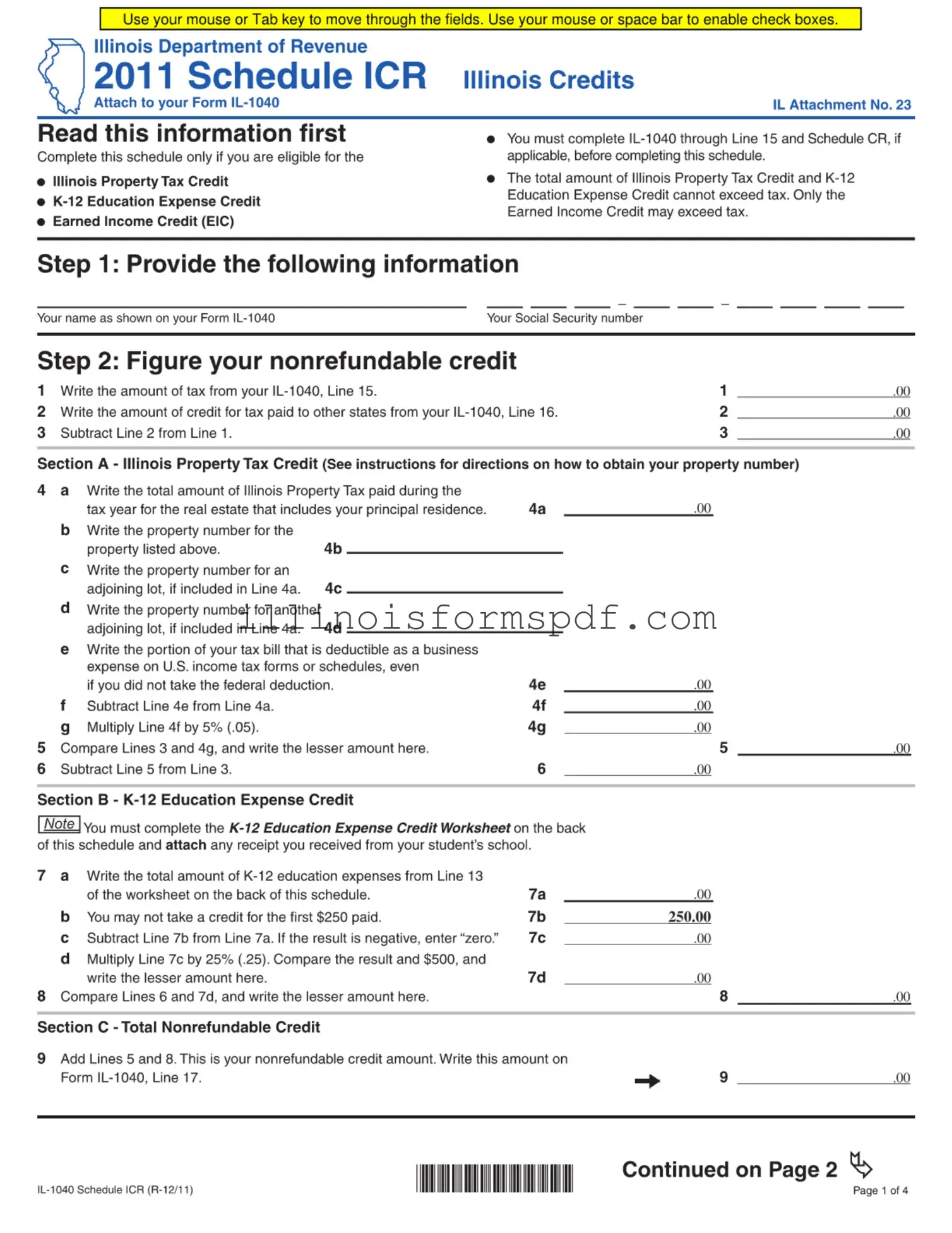 Get Icr Illinois Dept Form