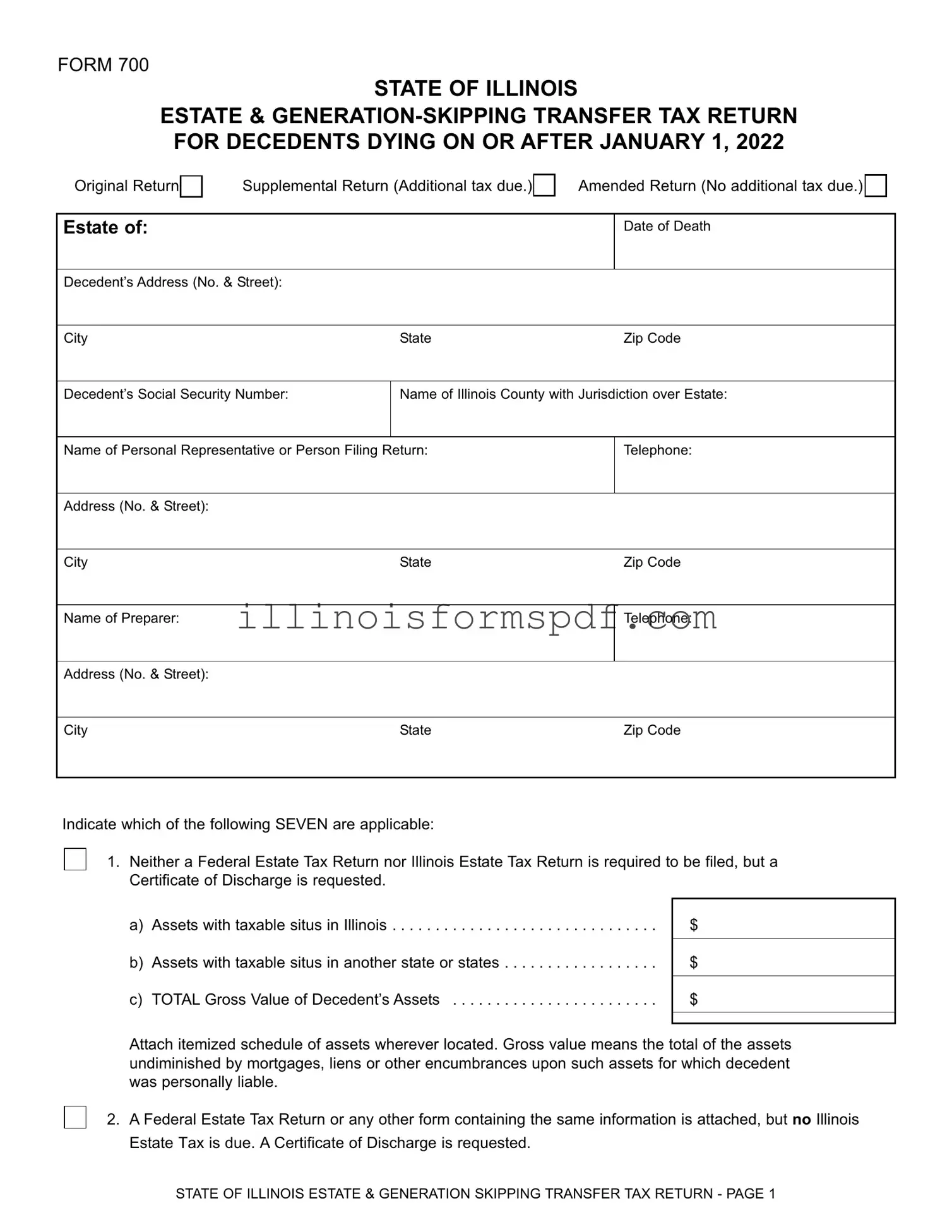 Get Illinois 700 Form