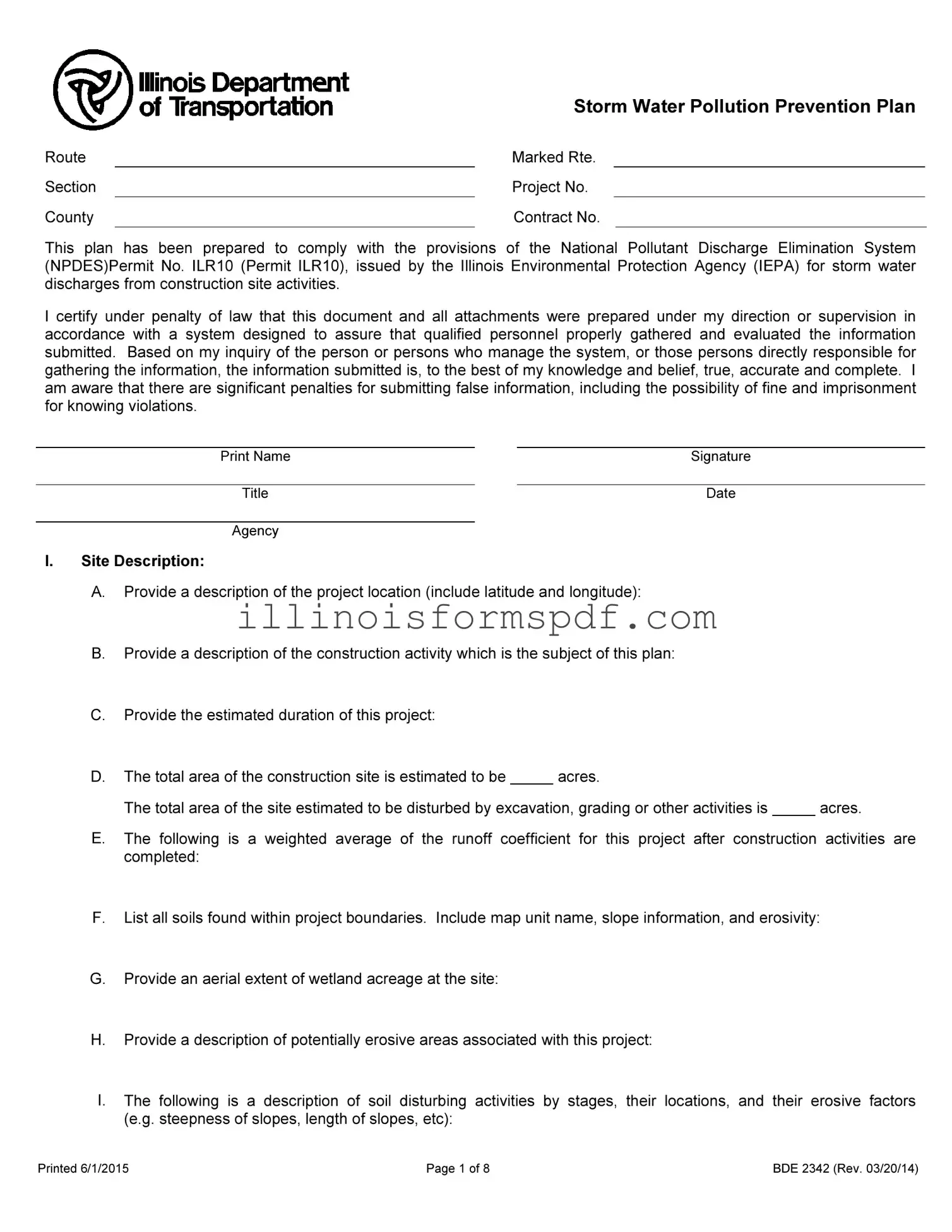 Get Illinois Bde 2342 Form