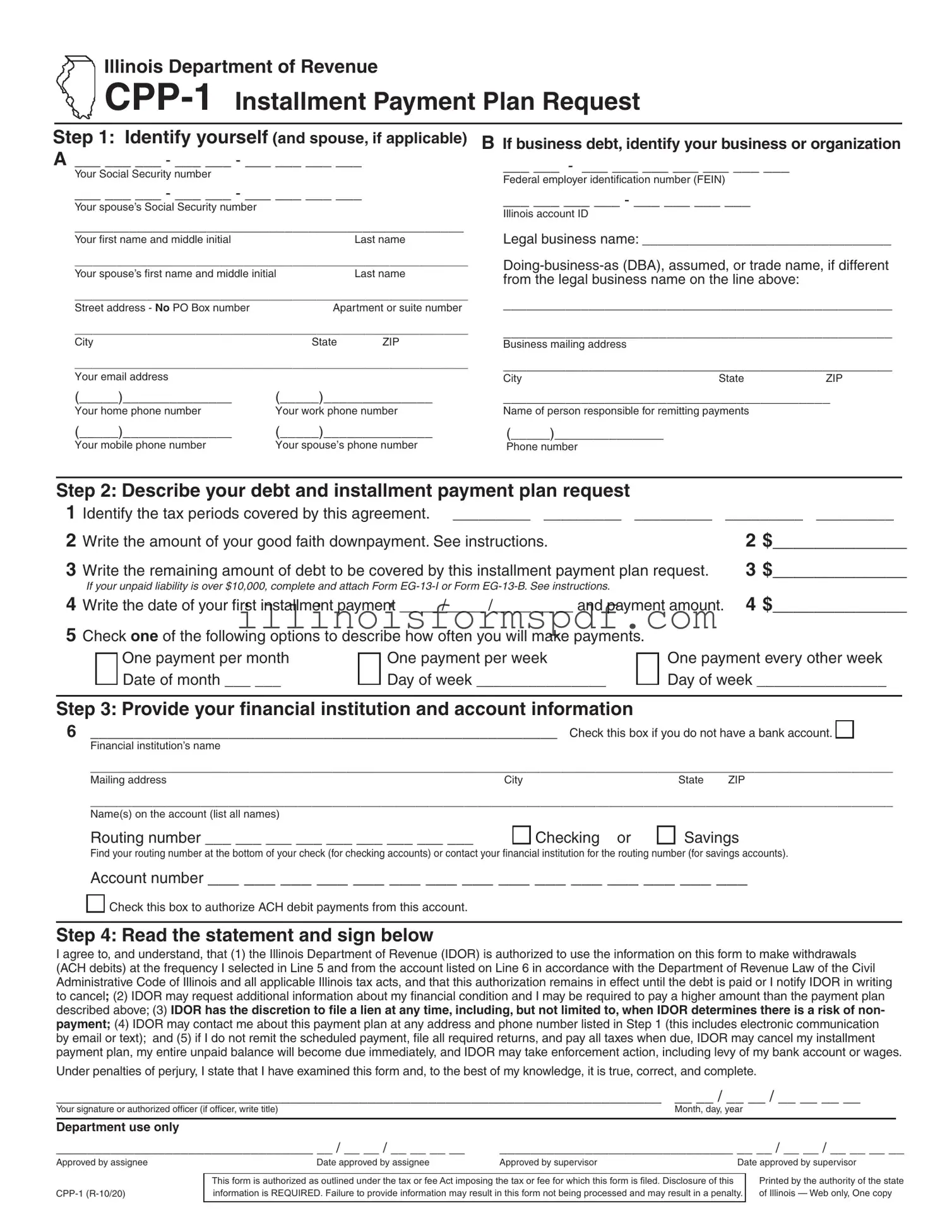 Get Illinois Cpp 1 Form