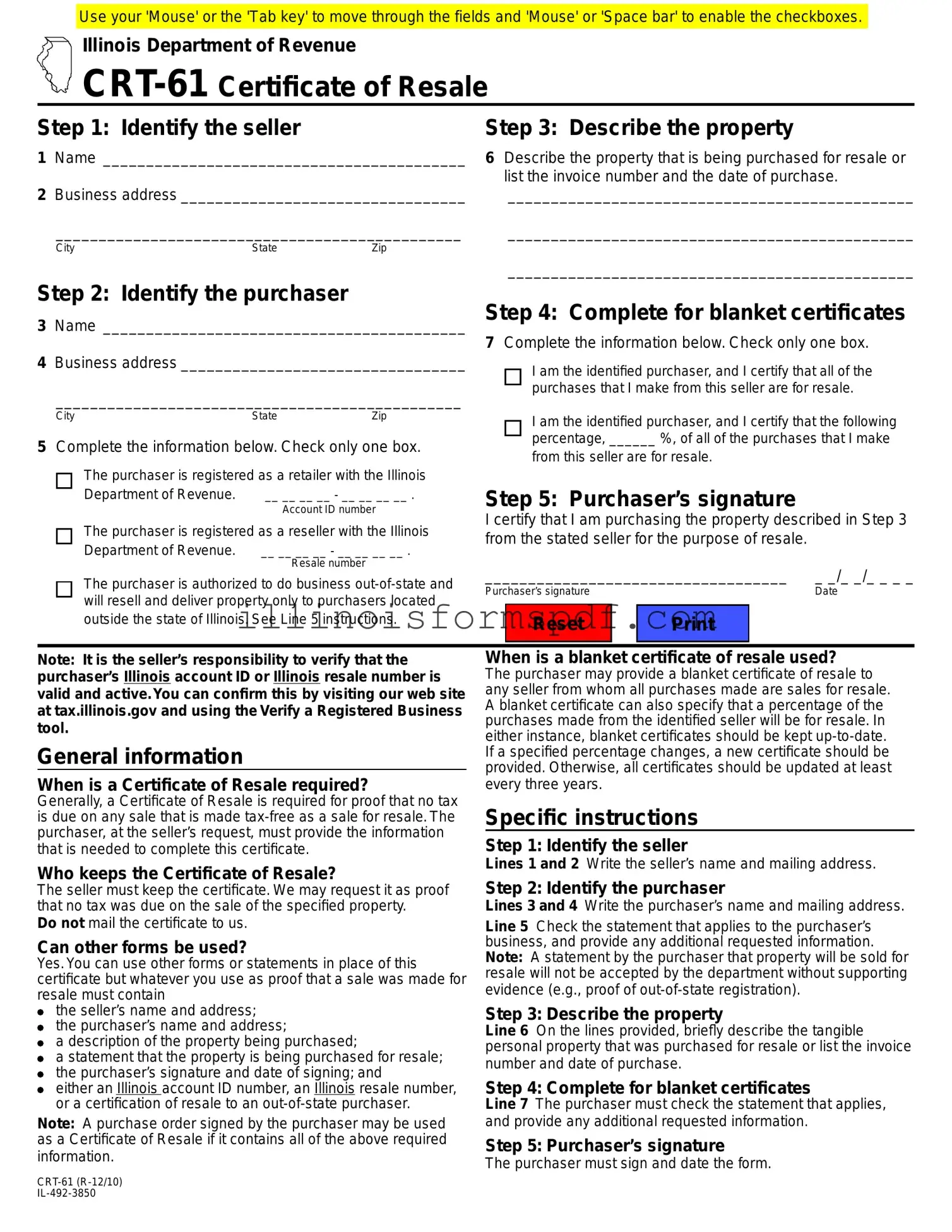 Get Illinois Crt 61 Form