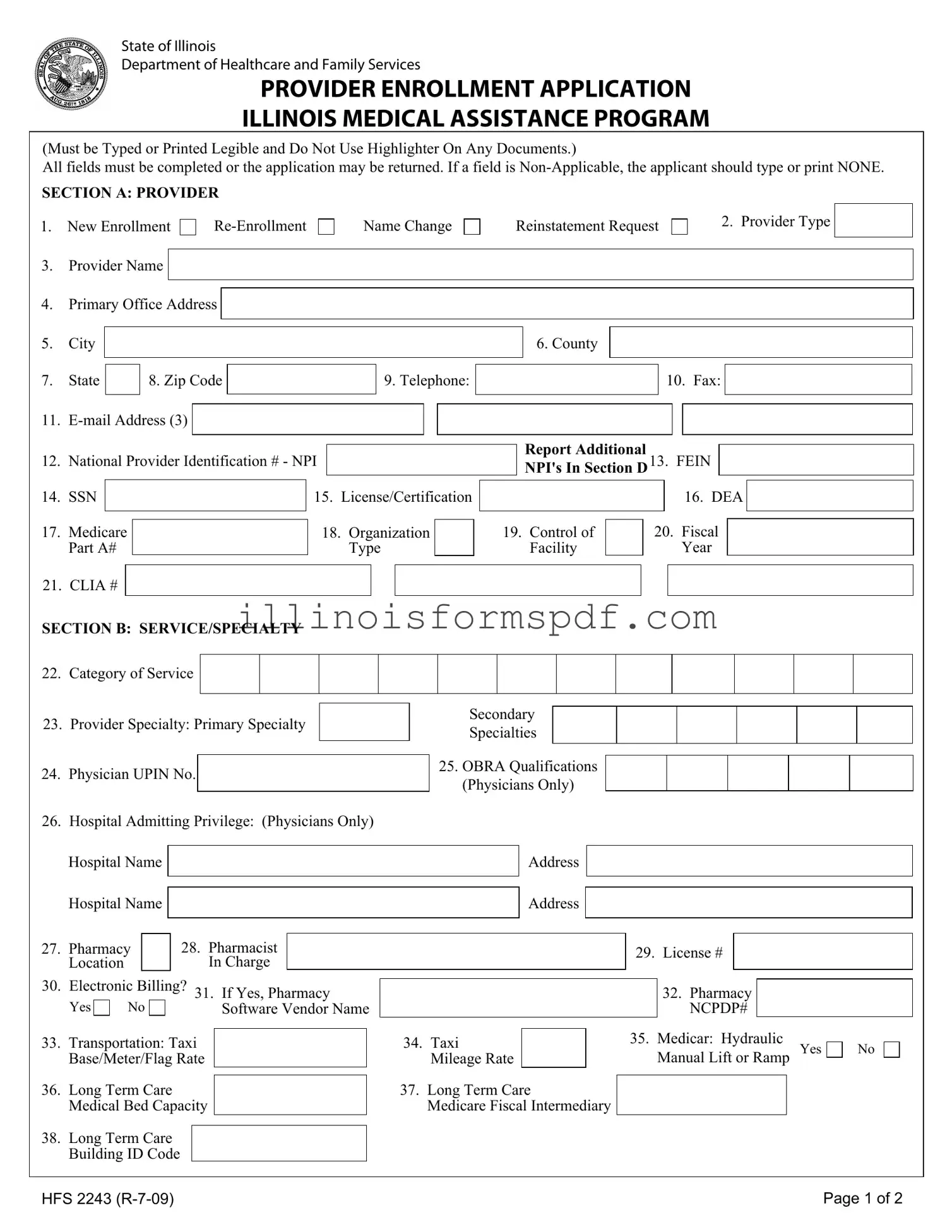Get Illinois Hfs 2243 Form