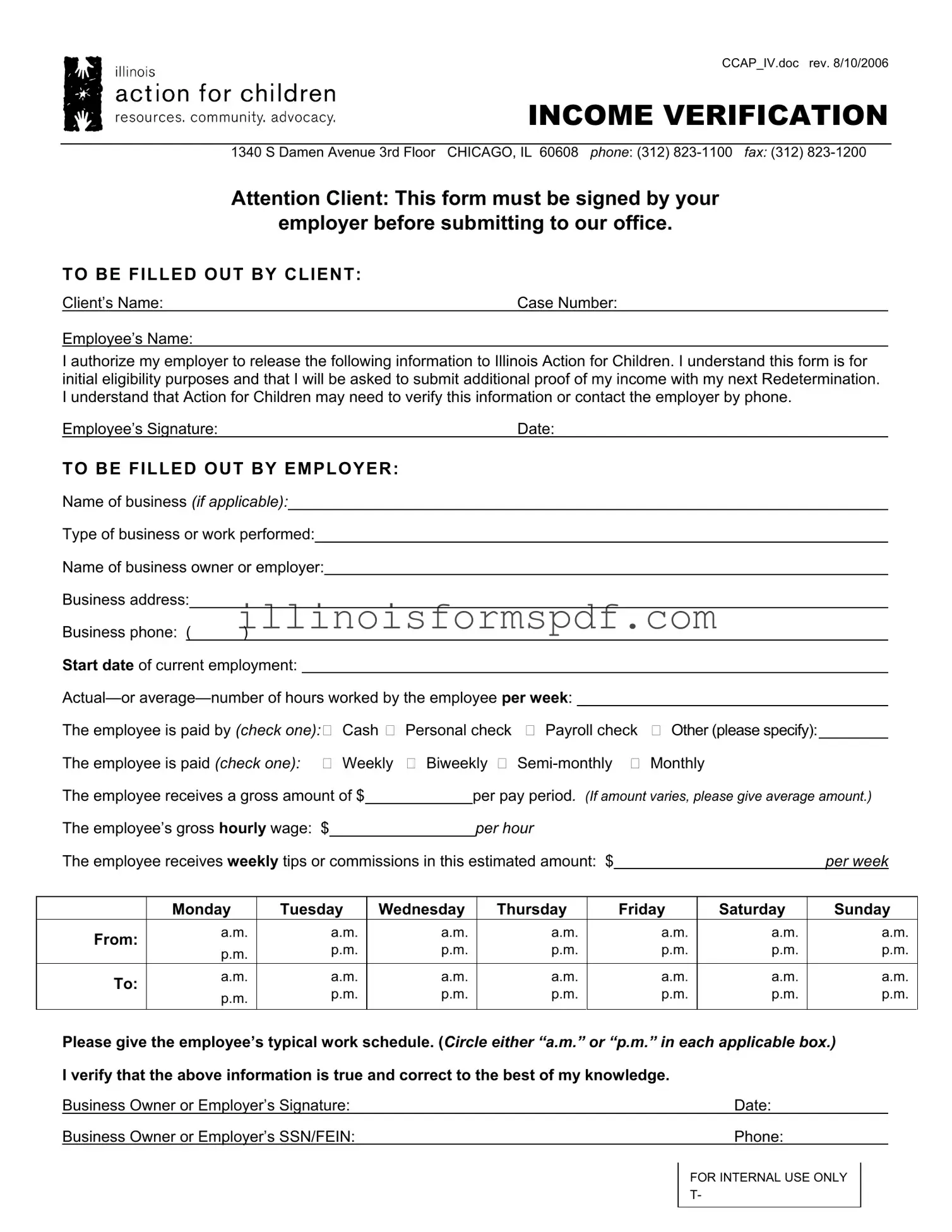 Get Illinois Income Verification Form