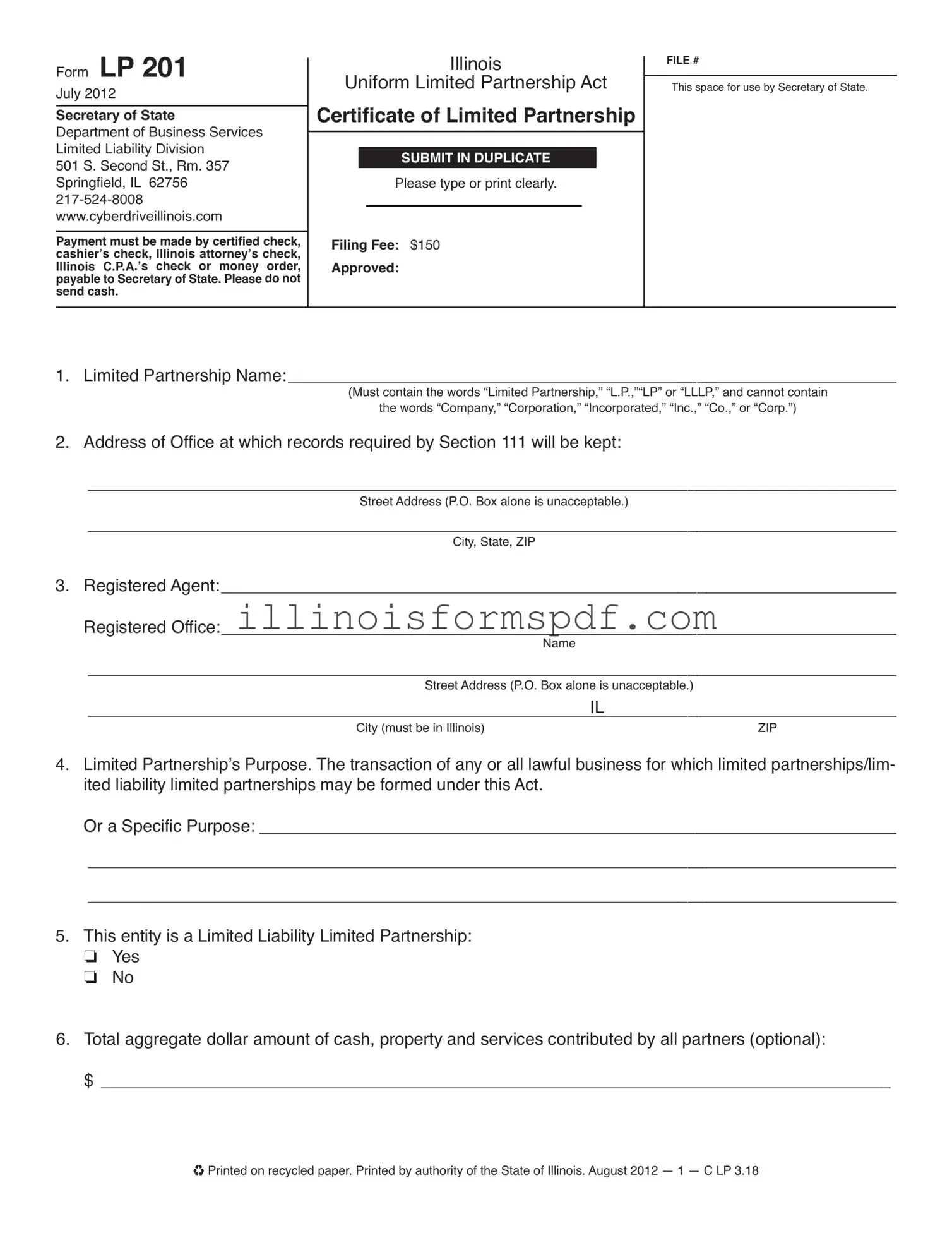 Get Illinois Lp 201 Form