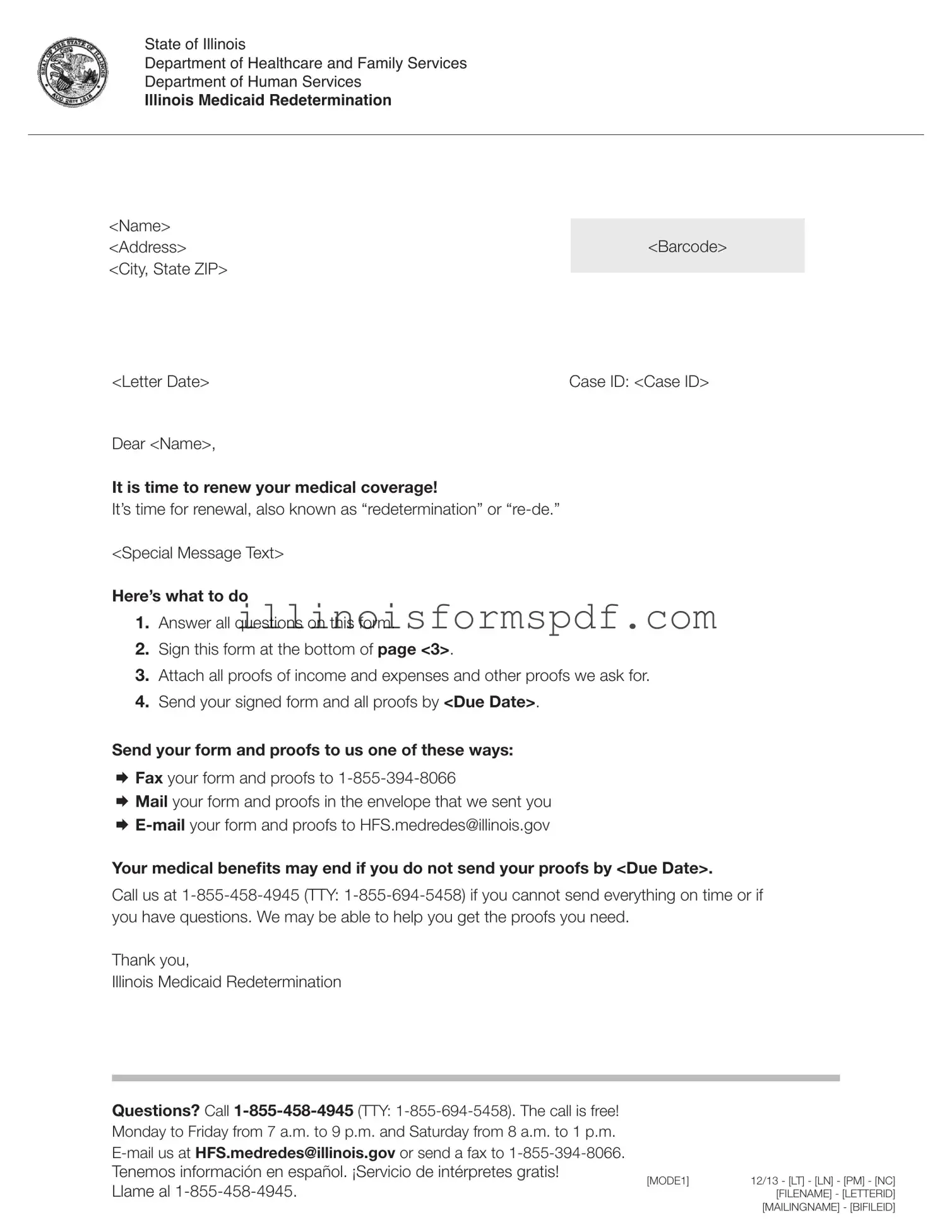 Get Illinois Medicaid Redetermination Form