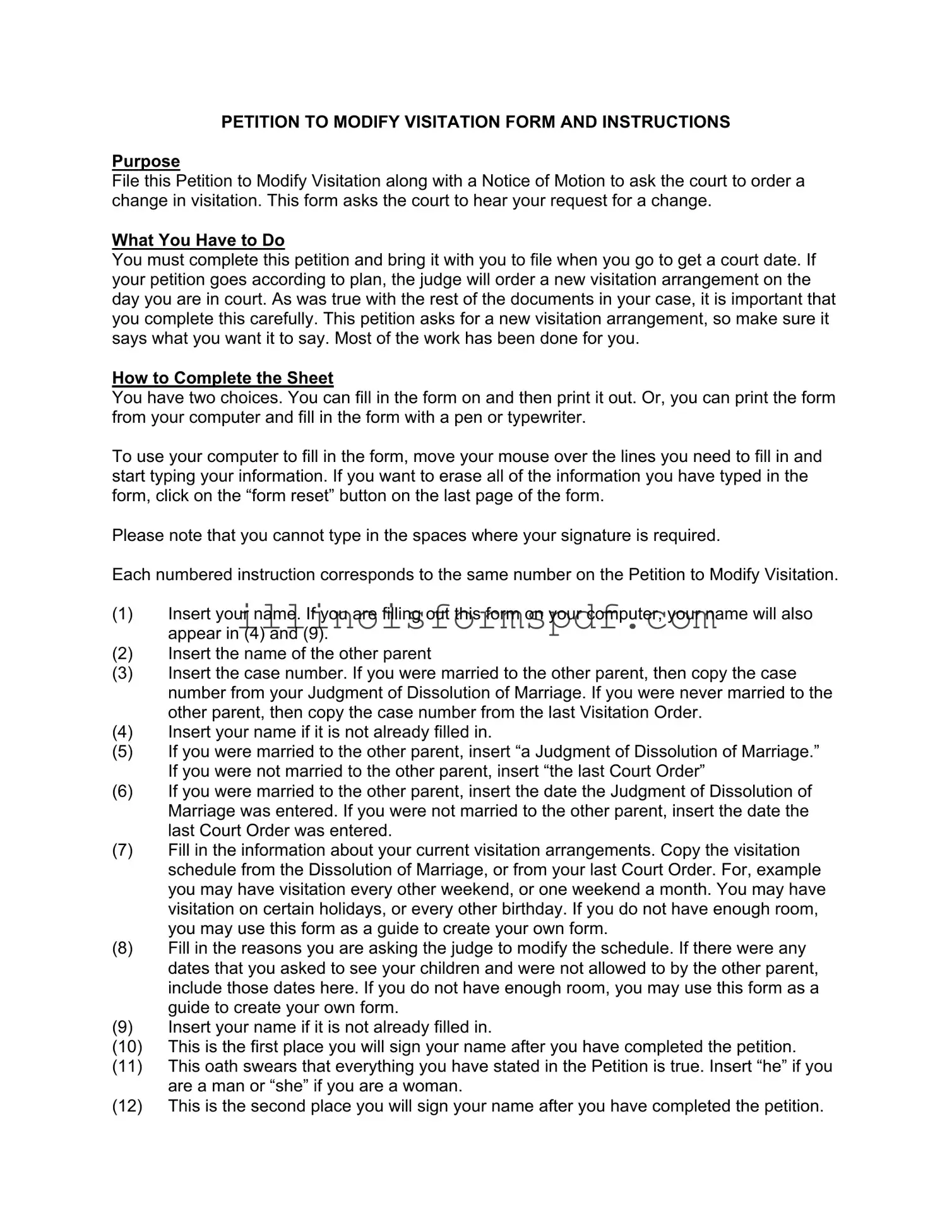 Get Illinois Petition To Modify Form