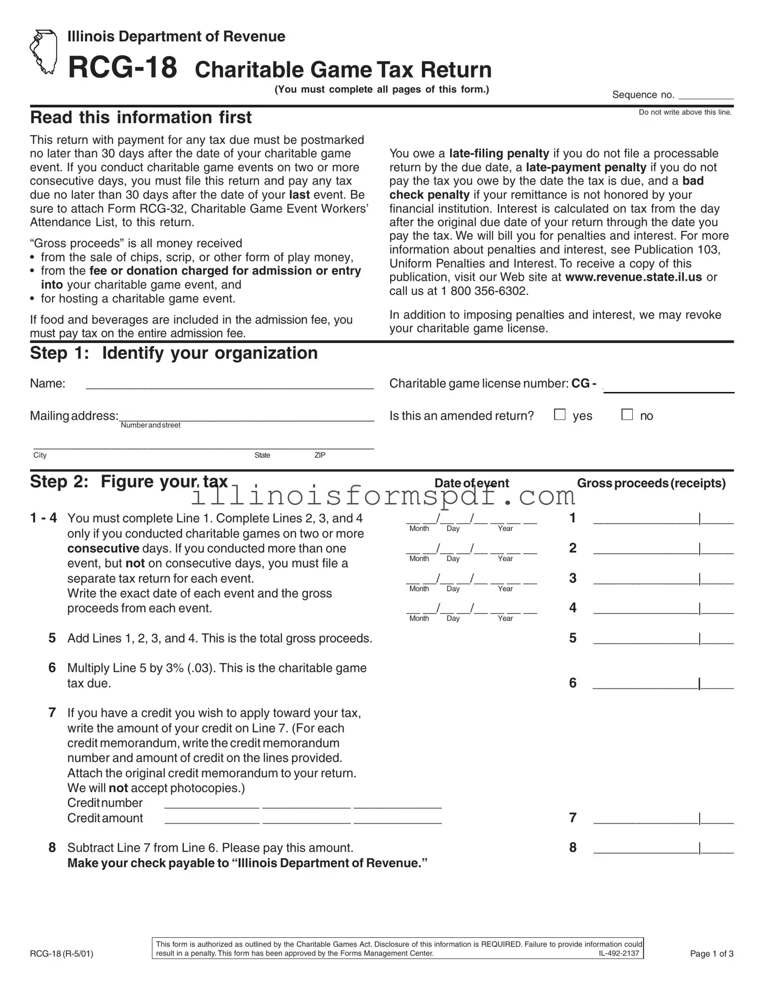 Get Illinois Rcg 18 Form
