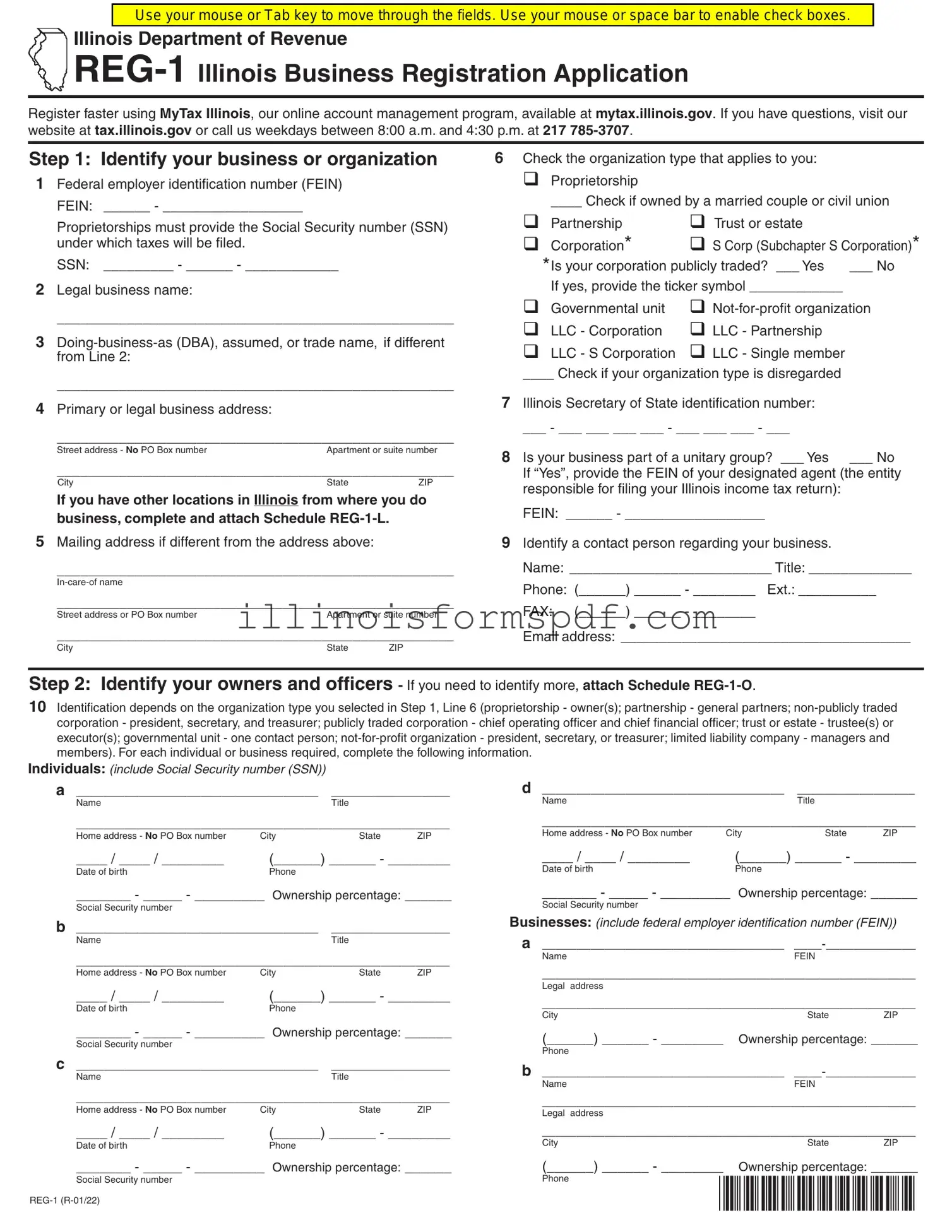 Get Illinois Reg 1 Form