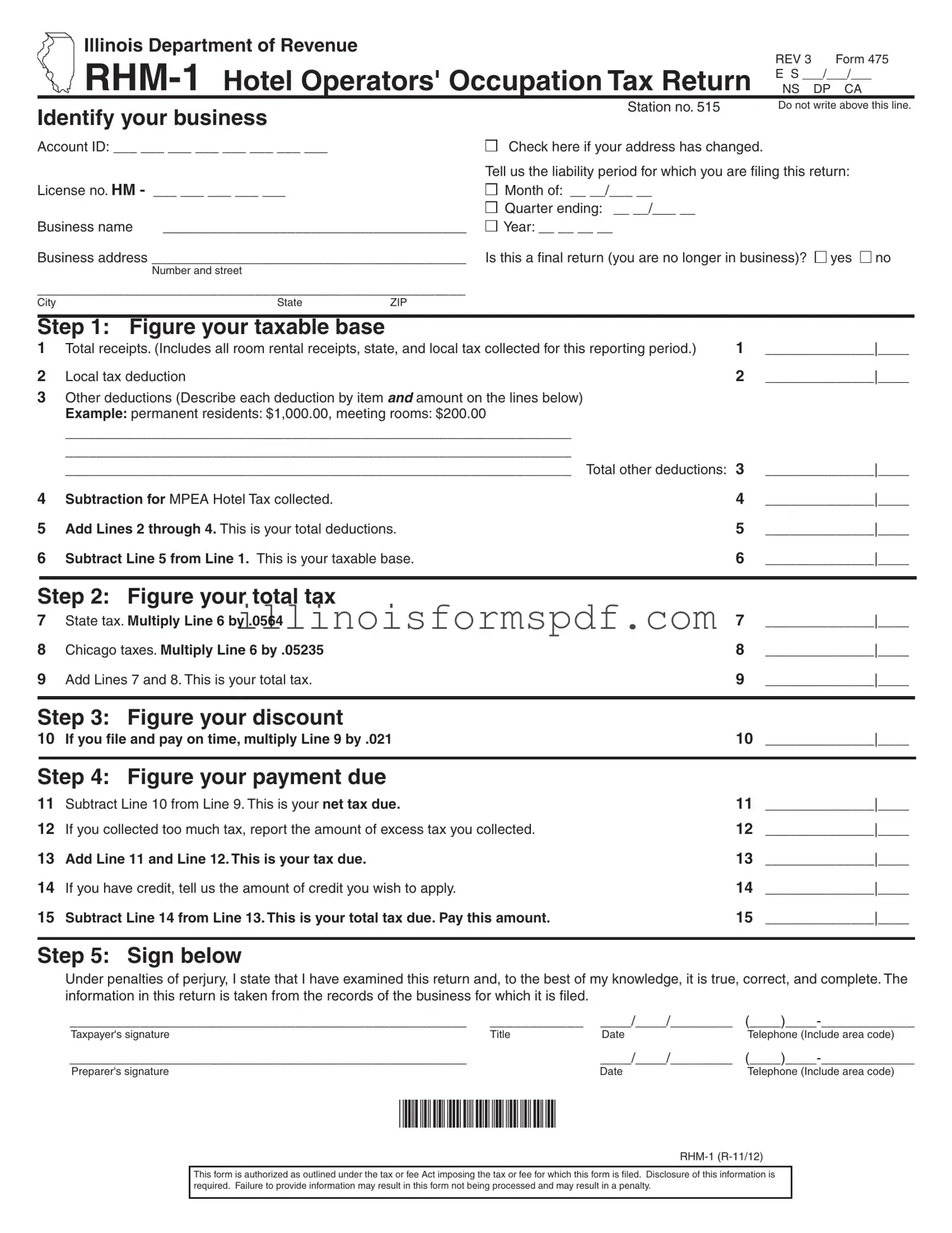 Get Illinois Rhm 1 Form