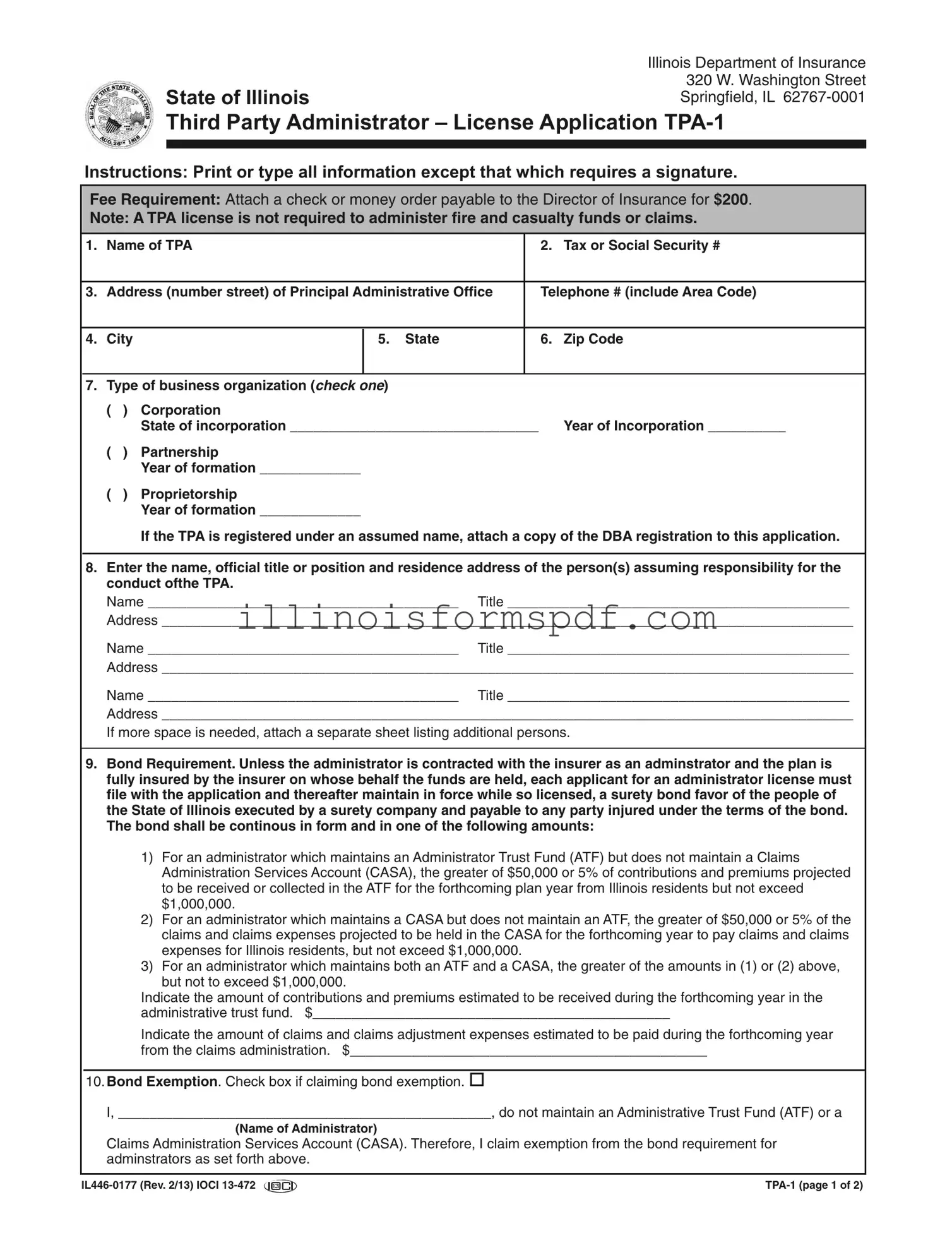 Get Illinois Tpa 1 Form