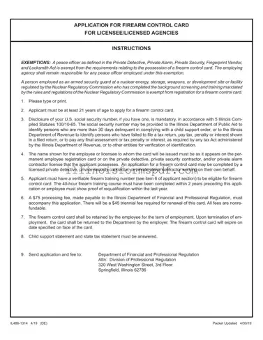 Get Illinois Application Firearm Form