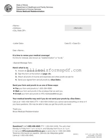 Get Illinois Medicaid Redetermination Form