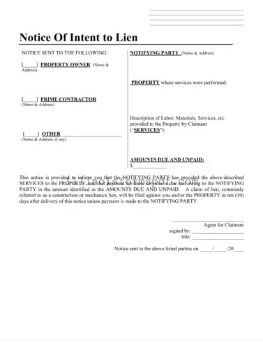 Get Illinois Notice Lien Form
