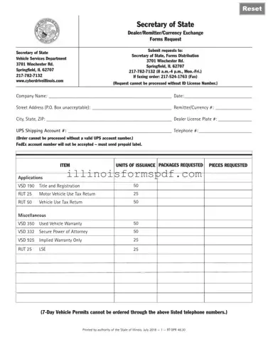 Get Illinois Vsd 190 Form