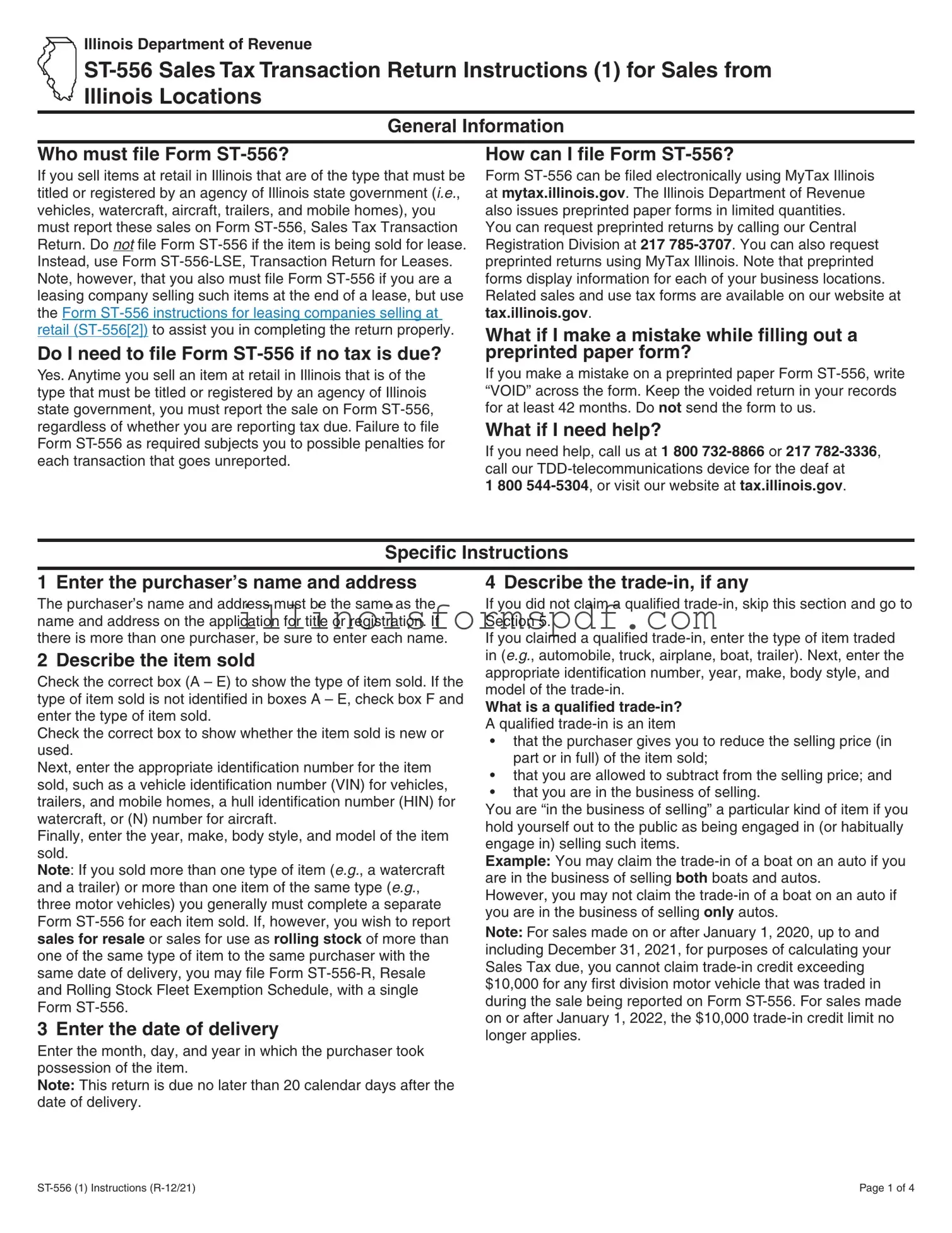 Get St 556 Illinois Form